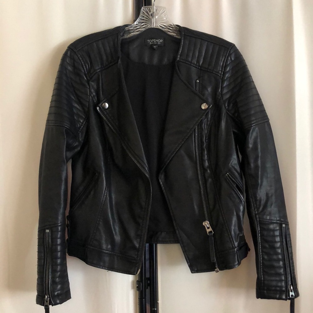Top Shop Faux Leather Jacket
